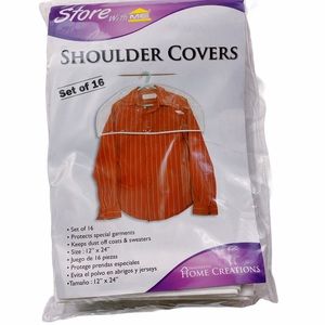 NWT Shoulder Garment Covers 16pk 12"X24"-Clear